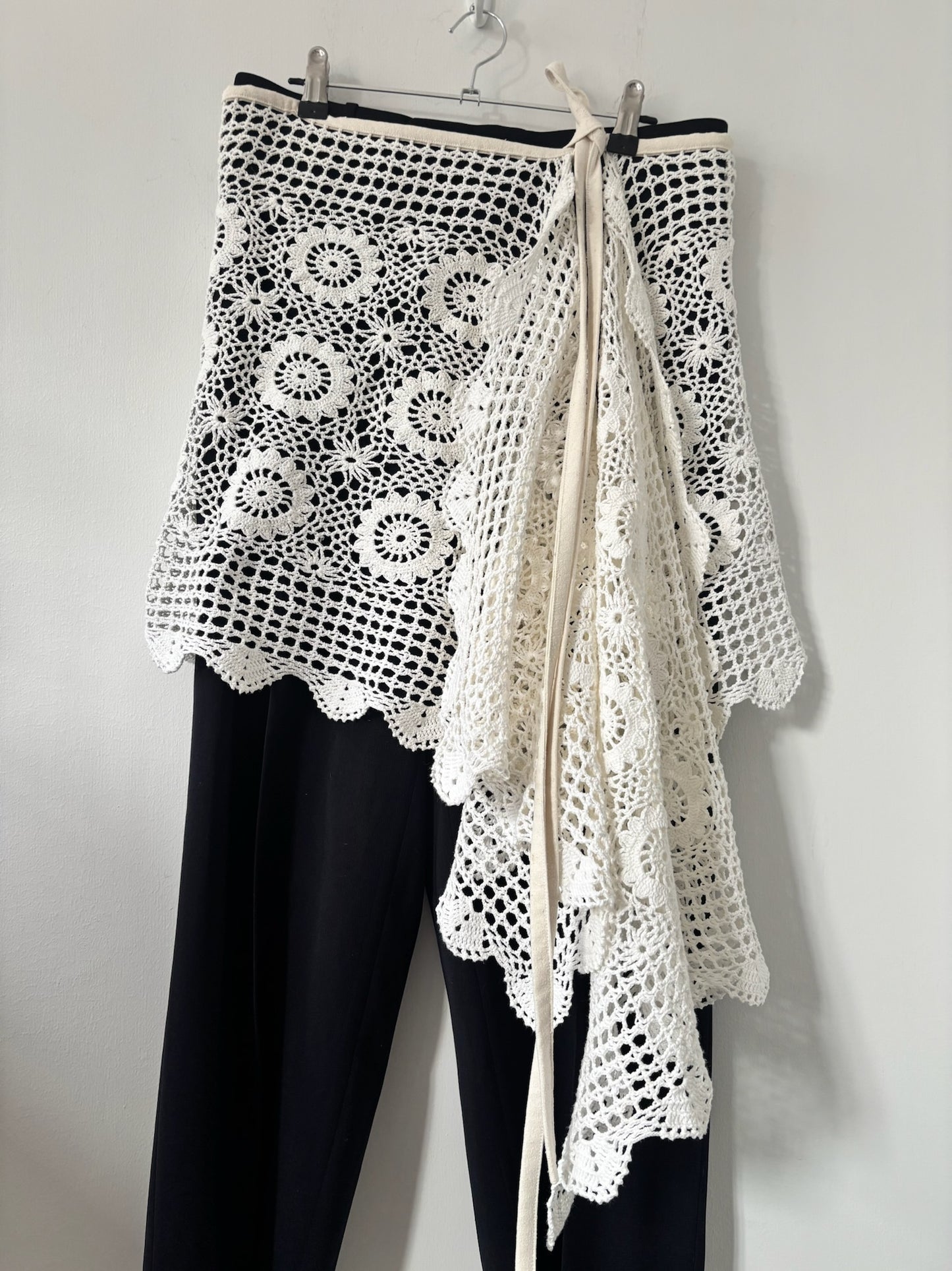 Nena Hansen Wrap Skirt - Floral Motif Crochet