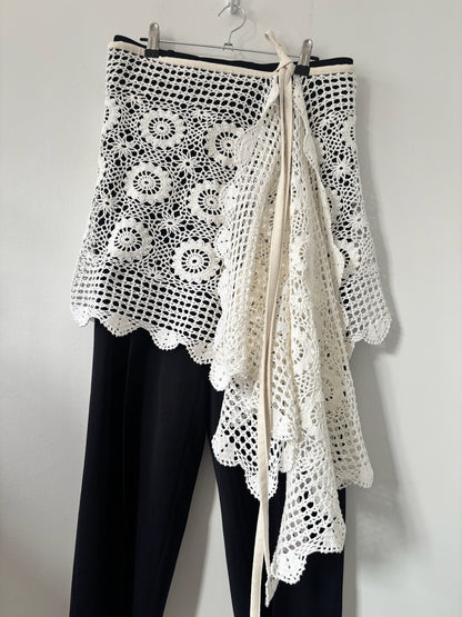Nena Hansen Wrap Skirt - Floral Motif Crochet
