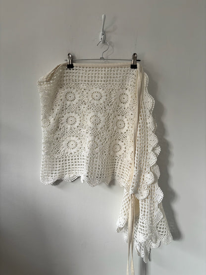 Nena Hansen Wrap Skirt - Floral Motif Crochet