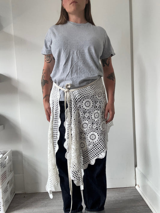 Nena Hansen Wrap Skirt - Floral Motif Crochet