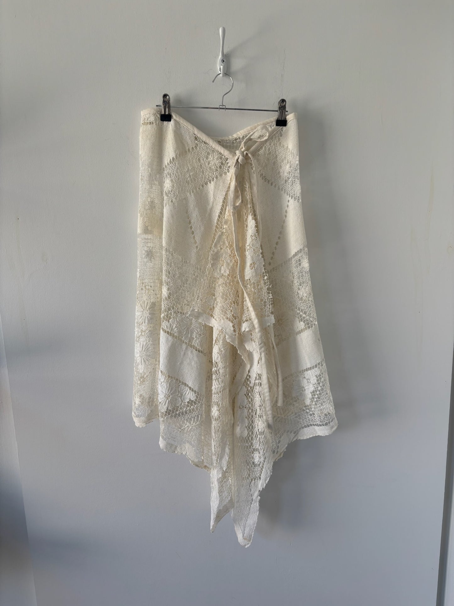 Nena Hansen Wrap Skirt - Chevron Botanical