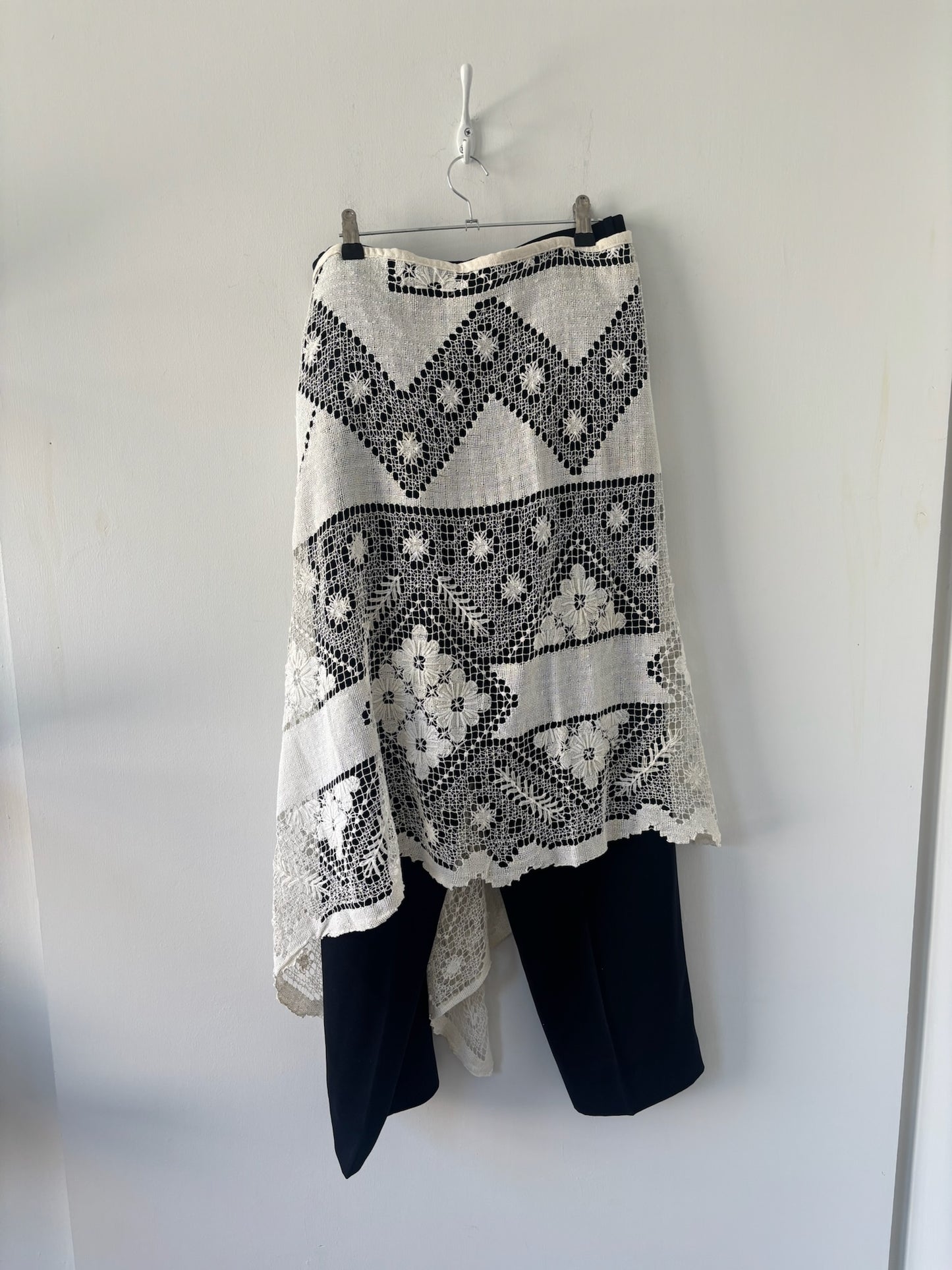 Nena Hansen Wrap Skirt - Chevron Botanical