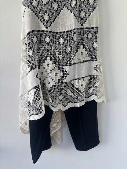 Nena Hansen Wrap Skirt - Chevron Botanical