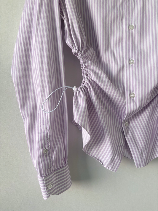 M Nena Hansen Bungee Shirt - Light Purple White Pin Stripe