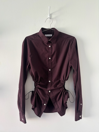 M Nena Hansen Bungee Shirt - Dark Burgundy Dot