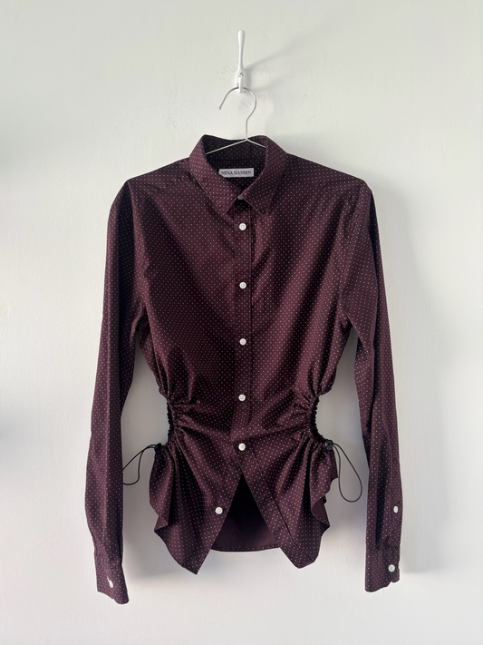 M Nena Hansen Bungee Shirt - Dark Burgundy Dot