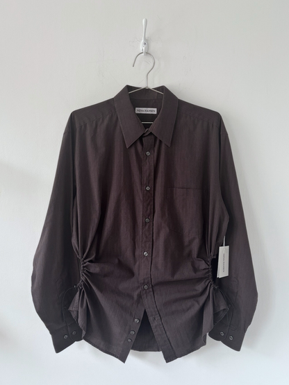 XL/XXL Nena Hansen Bungee Shirt - Dark Brown Stripe