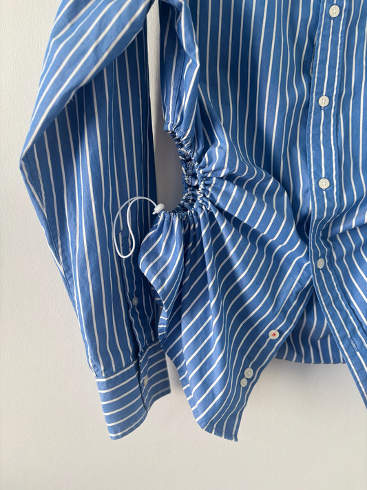 M Nena Hansen Bungee Shirt - Medium Blue White Stripe