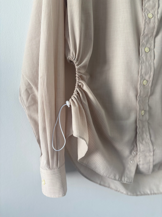 XL Nena Hansen Bungee Shirt - Beige Pin Stripe