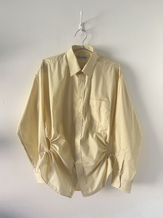 L/XL Nena Hansen Bungee Shirt - Pale Yellow Stripe