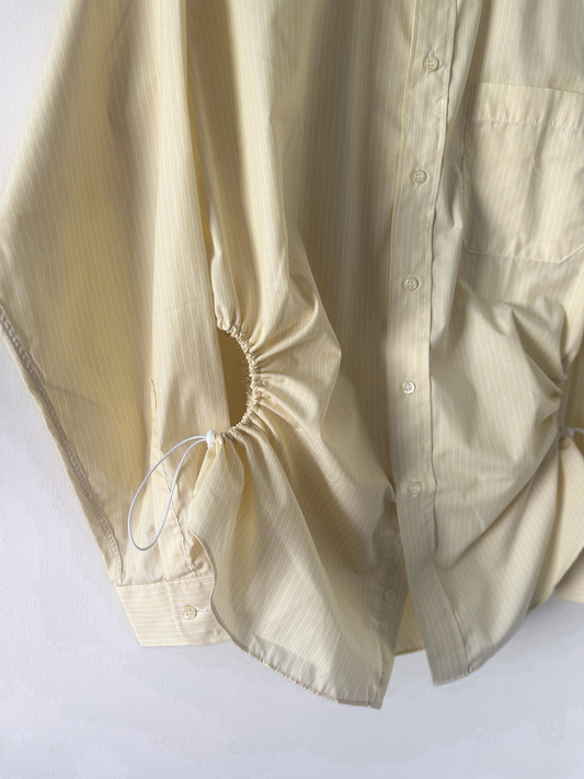 L/XL Nena Hansen Bungee Shirt - Pale Yellow Stripe