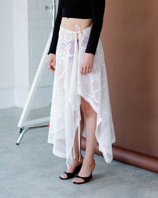 XS-L Nena Hansen Wrap Skirt - Spiral Lace