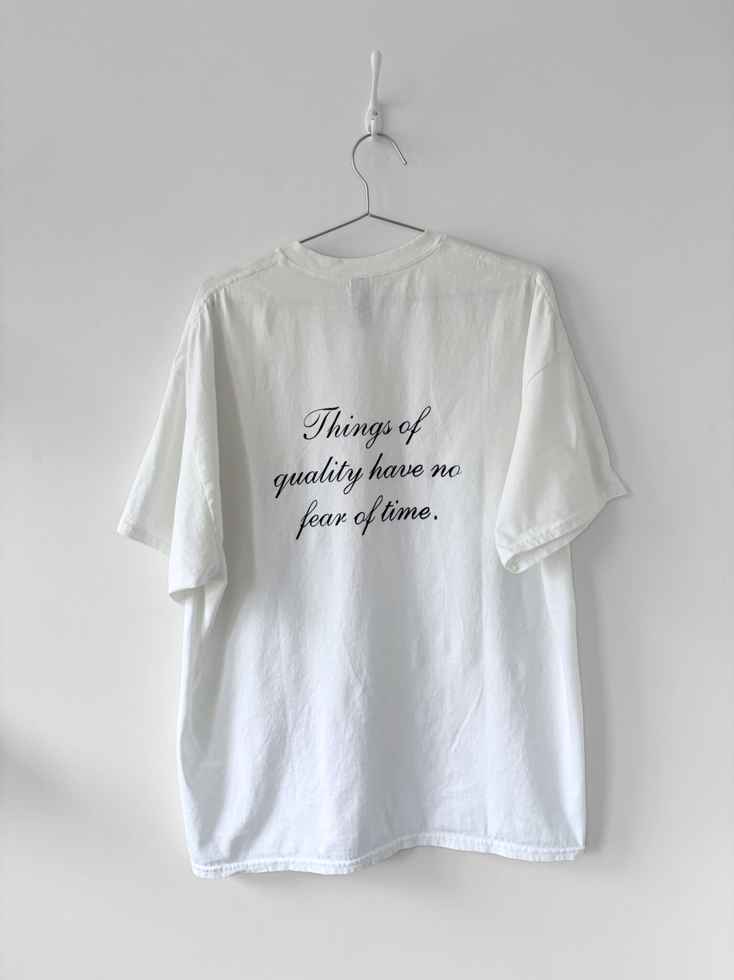 2XL Hand-Silkscreened Cotton Unisex Tee - White