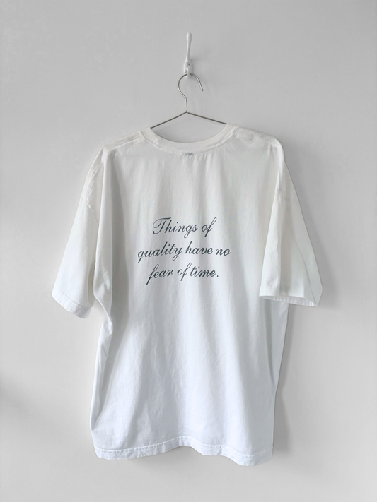 2XL Hand-Silkscreened Cotton Unisex Tee - White