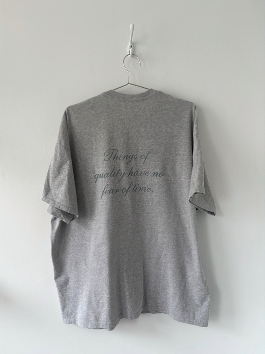 2XL Hand-Silkscreened Cotton Unisex Tee - Heather Grey